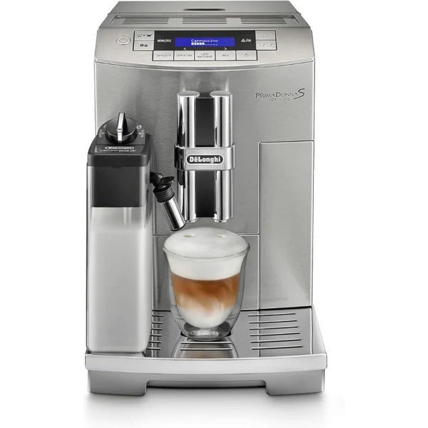 DeLonghi Prima Donna Fully Automatic Espresso Machine with Lattecrema, Silver - ECAM28465M (Certified Refurbished)