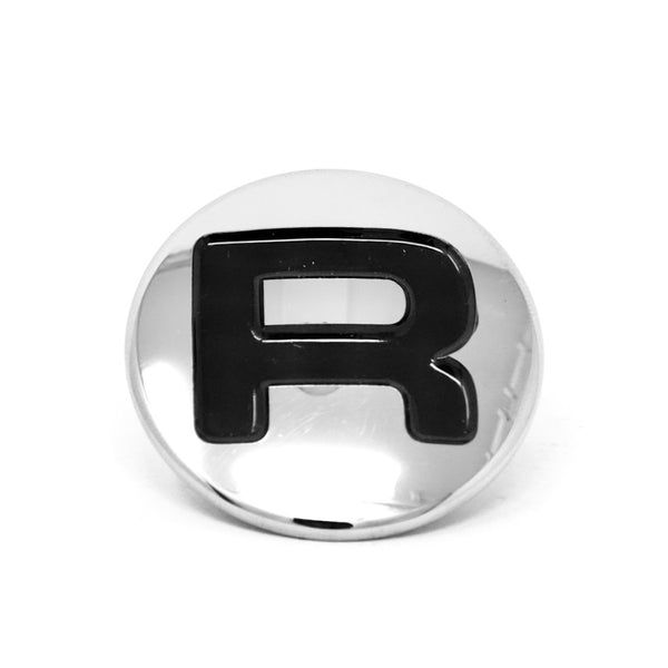 PRT353C2100 Rocket Chrome Handle Cover with “R” Logo - front